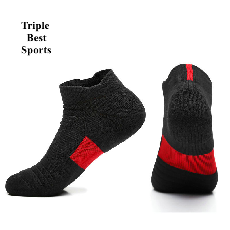 5 Pairs High Quality Men's Professional Basketball Running Compression Cotton Sports Stockings Socks 5 Pairs Crew Middle Ankle Size Mix Color Suit Grils Hosiery Black For Men Man Buckle