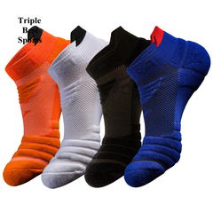 4 Pairs Mix Color Unisex Socks Mens Casual Socks Suit For Mens Buckle Fashion Cotton Breathable Ankle Low Cut Short Running Sports Socks Stockings Foe Men Man Suckle 4 Pairs Mix Color EU Size 37-45