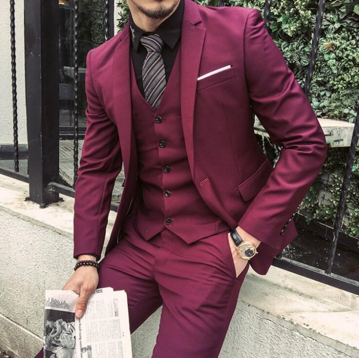 New Arrival Men Business Suit Slim Fit Classic  Suits Good Quality Wedding Suits For Men 3 Pieces