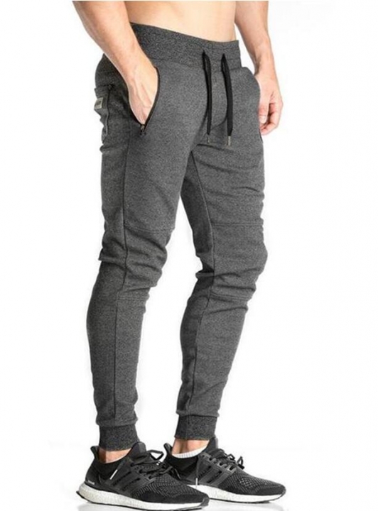 Cotton Men sportswear Pants Casual Elastic  Fitness Workout Pants skinny Sweatpants Trousers Jogger