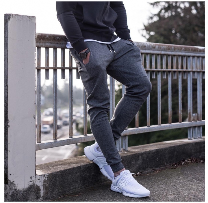 Cotton Men sportswear Pants Casual Elastic  Fitness Workout Pants skinny Sweatpants Trousers Jogger