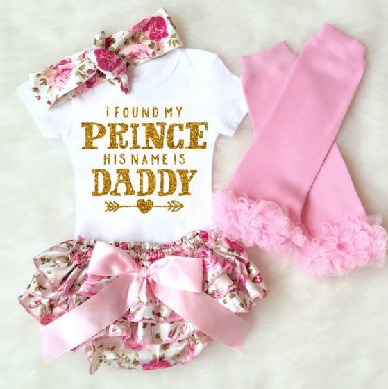 4PCS Newborn Baby Girls Clothes Letter Printing Romper+Pink Warm Legging+Floral Shorts+Headband Set