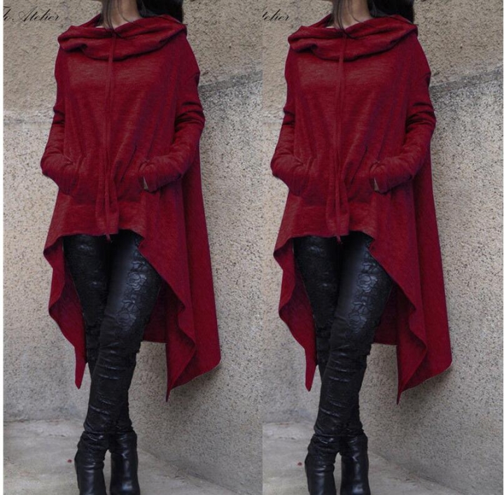 Hot Warm Women Hoodies Long Sleeve O-Neck Hooded Cotton Hoodie  Sweatshirt Pullover Tops Coats