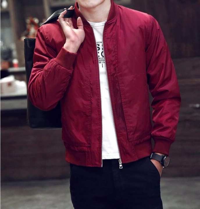 New Arrival Spring Autumn Men&apos;s Jackets Solid Fashion Coats Male Casual Slim Stand Collar Jacket