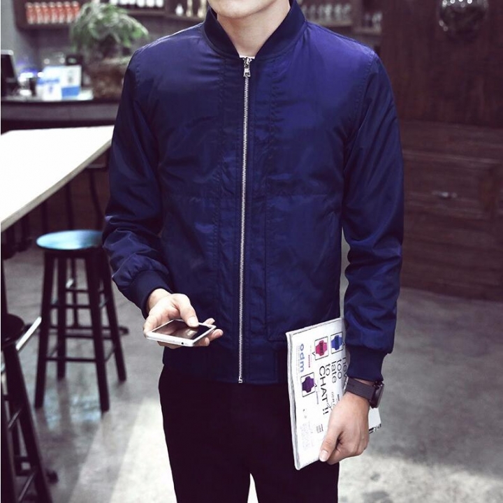 New Arrival Spring Autumn Men&apos;s Jackets Solid Fashion Coats Male Casual Slim Stand Collar Jacket