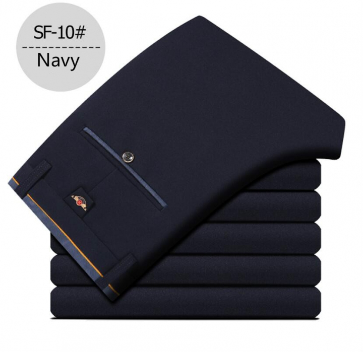 M&amp;J Business Casual Pants Men Formal Fit Full Length Perfume Office Wedding Mens Trousers