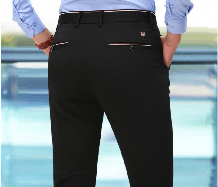 M&amp;J Business Casual Pants Men Formal Fit Full Length Perfume Office Wedding Mens Trousers