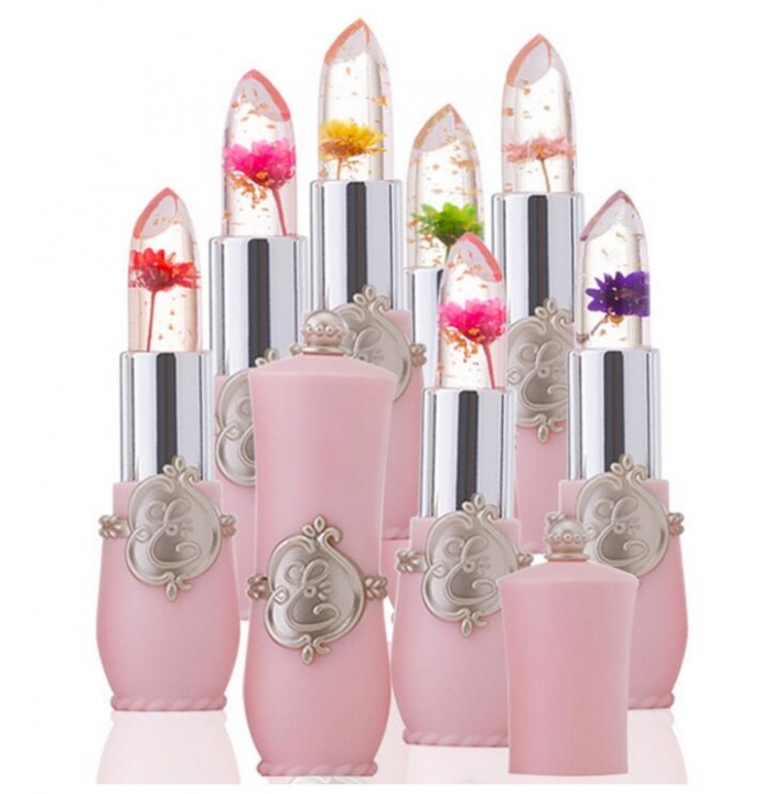 3Pcs Lip Makeup Lipstick Long Lasting Transparent Temperature Color Changing Flower LipStick