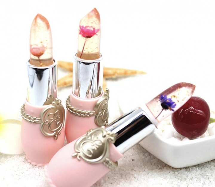 3Pcs Lip Makeup Lipstick Long Lasting Transparent Temperature Color Changing Flower LipStick