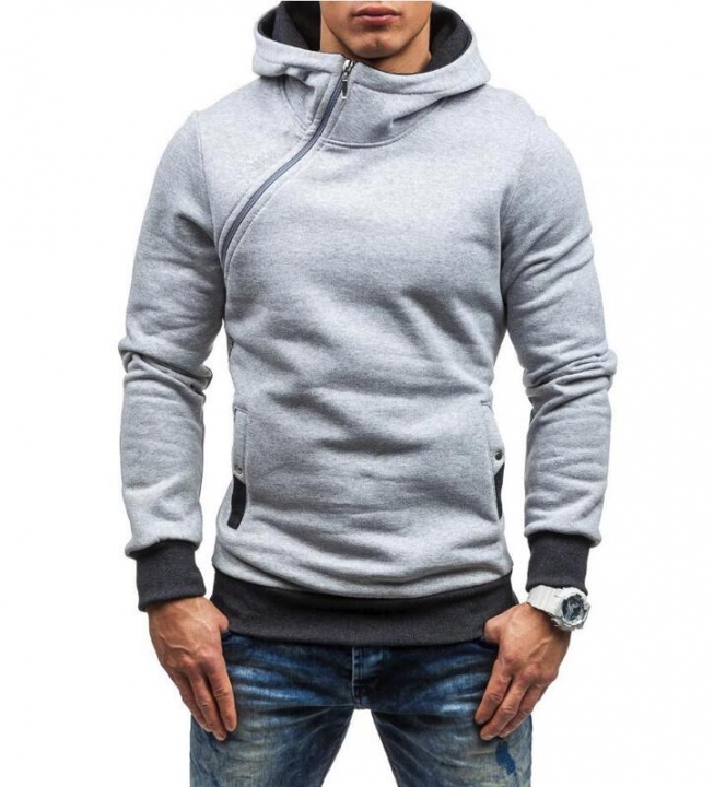M&amp;J Men Hoodie Sweatshirt  Solid Color Fleece Tracksuit Hombre Hip Hop Male Hooded Sportswear