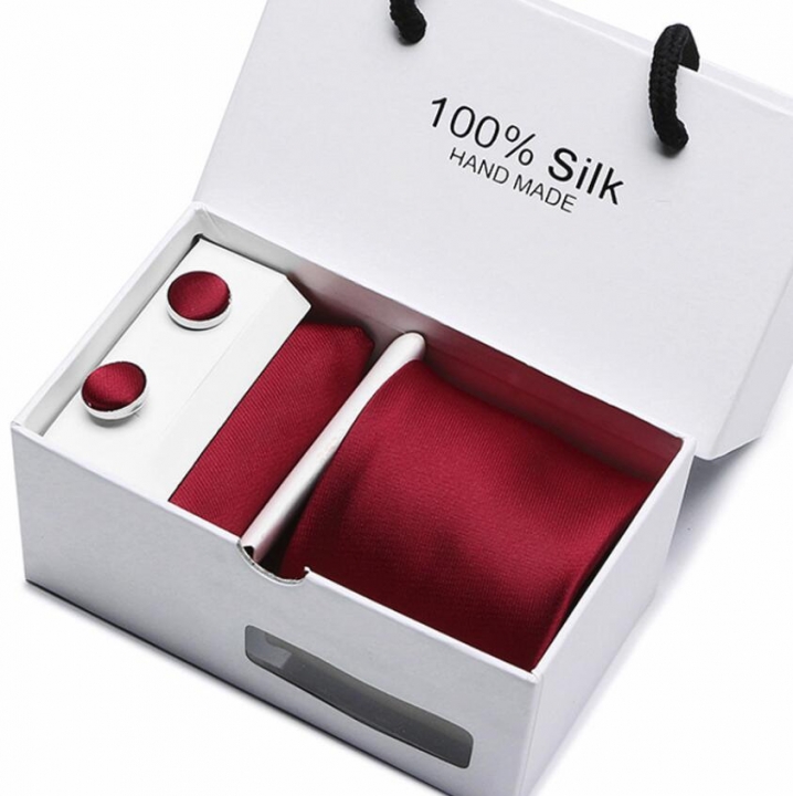 Gift Box 35 Styles Solid Men Ties Fashion Jacquard Woven Silk Neckties For Men Wedding Party Suits
