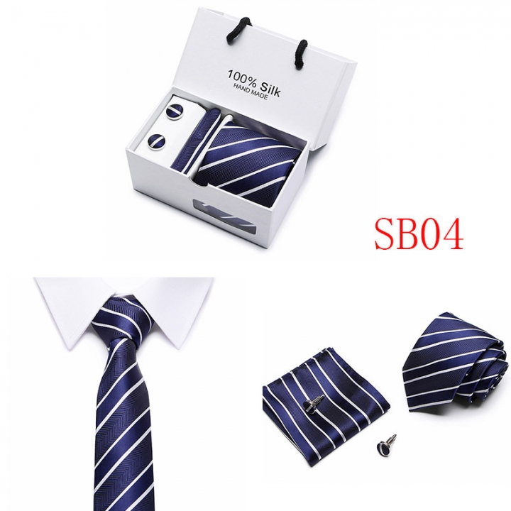 Gift Box 35 Styles Solid Men Ties Fashion Jacquard Woven Silk Neckties For Men Wedding Party Suits