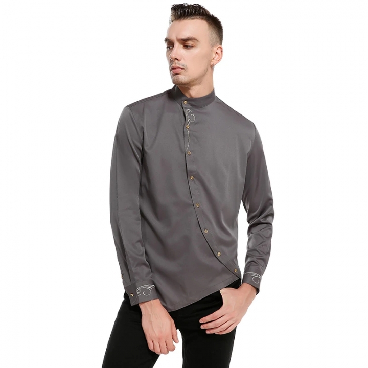 M&amp;J Men Shirts Casual Shirt Long Sleeve High Quality Slim Fit Fashion Male Shirts