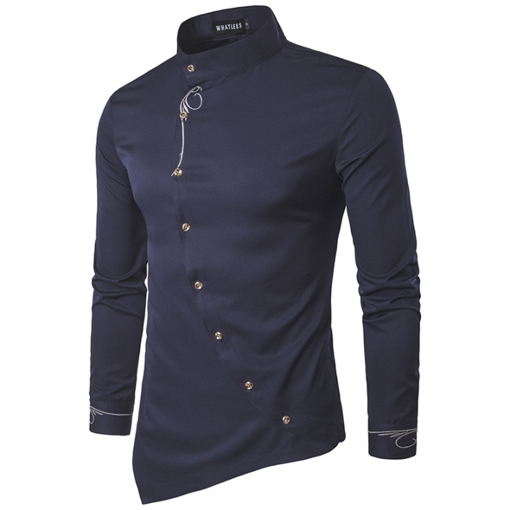 M&amp;J Men Shirts Casual Shirt Long Sleeve High Quality Slim Fit Fashion Male Shirts