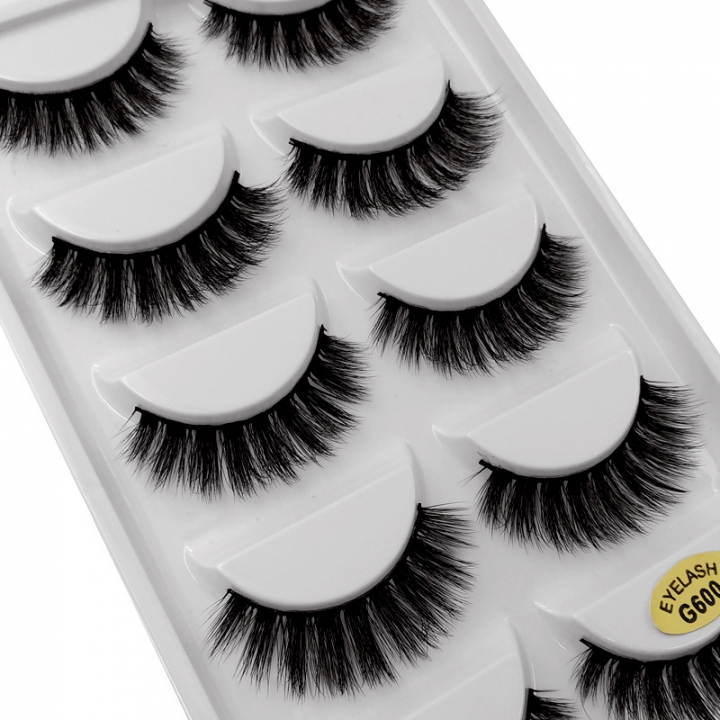 3/5 Pairs Natural False Eyelashes Thick Makeup Real 3D Mink Lashes Soft Eyelash Extension
