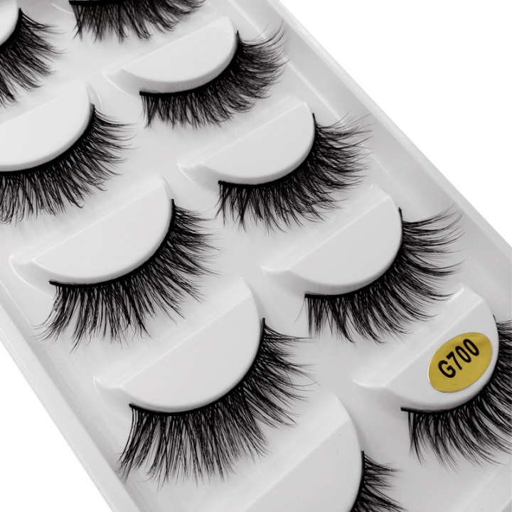 3/5 Pairs Natural False Eyelashes Thick Makeup Real 3D Mink Lashes Soft Eyelash Extension