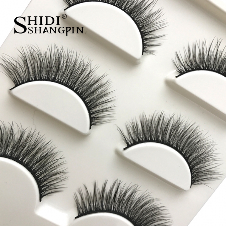 3/5 Pairs Natural False Eyelashes Thick Makeup Real 3D Mink Lashes Soft Eyelash Extension