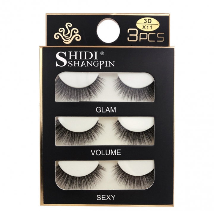 3/5 Pairs Natural False Eyelashes Thick Makeup Real 3D Mink Lashes Soft Eyelash Extension