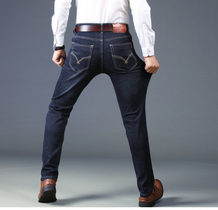 M&amp;J New Arrival  Stretch Men Jeans High Quality Men Denim Trousers Slim Straight Business Men Pants