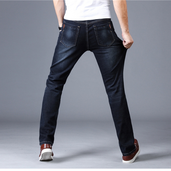 M&amp;J New Arrival  Stretch Men Jeans High Quality Men Denim Trousers Slim Straight Business Men Pants