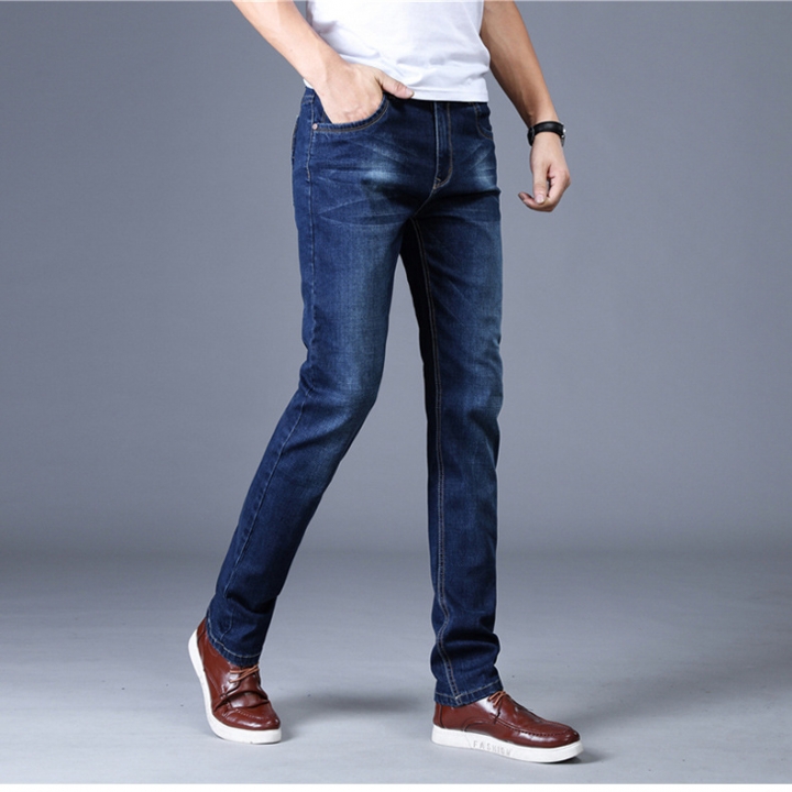 M&amp;J New Arrival  Stretch Men Jeans High Quality Men Denim Trousers Slim Straight Business Men Pants