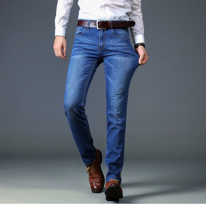 M&amp;J New Arrival  Stretch Men Jeans High Quality Men Denim Trousers Slim Straight Business Men Pants