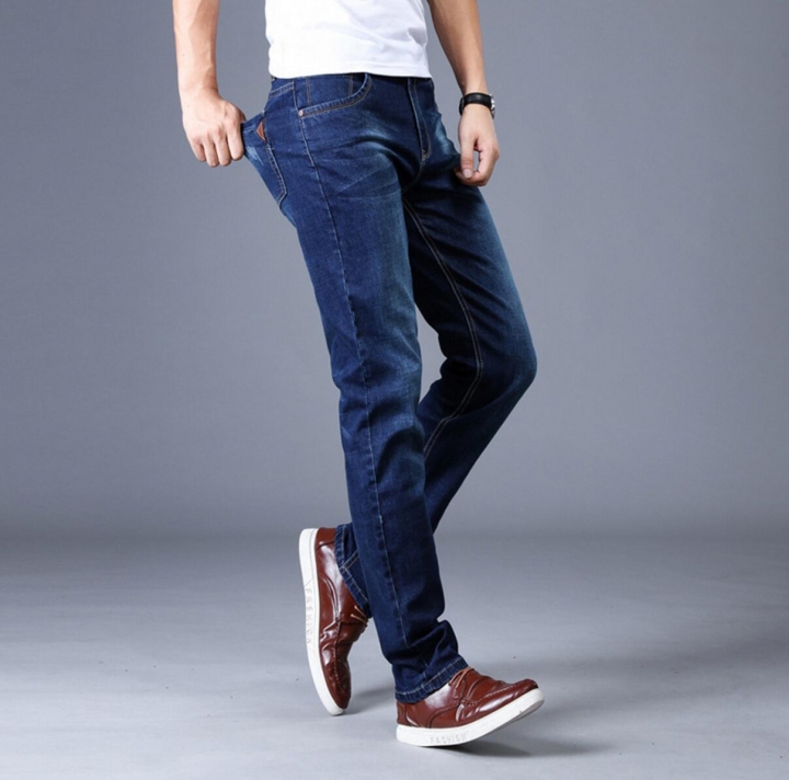 M&amp;J New Arrival  Stretch Men Jeans High Quality Men Denim Trousers Slim Straight Business Men Pants