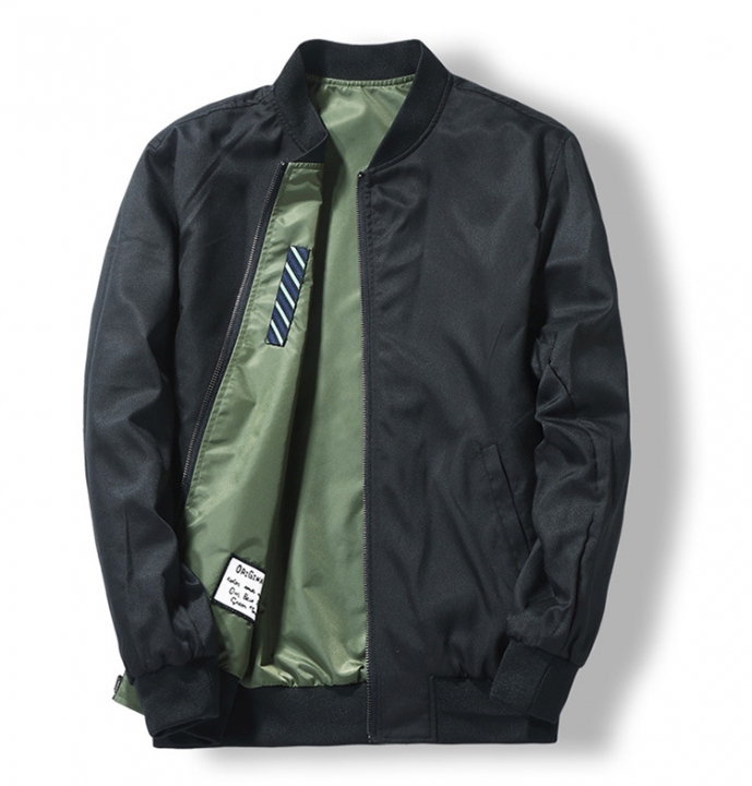 M&amp;J High Quality Men Bomber Jacket Pilot With Patches Both Side Wear Jacket Men Trench Coats