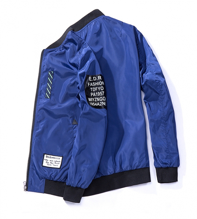 M&amp;J High Quality Men Bomber Jacket Pilot With Patches Both Side Wear Jacket Men Trench Coats