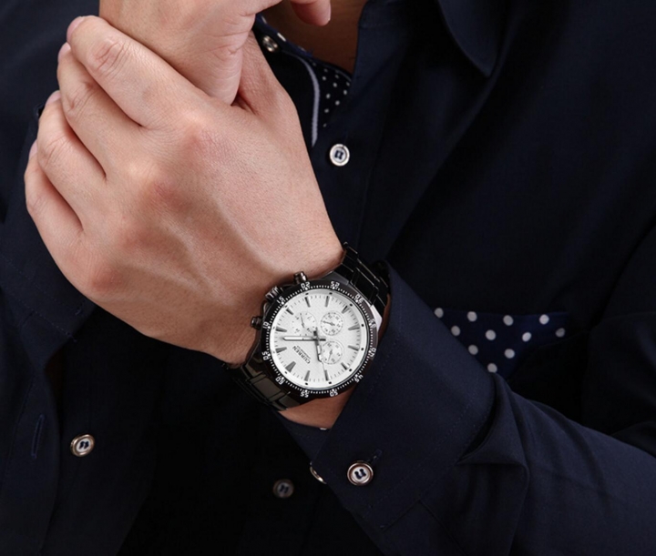 CURREN Men's Watches Business Top Brand  Military Watch Men Full Stainless Steel Watches Wrist Watch