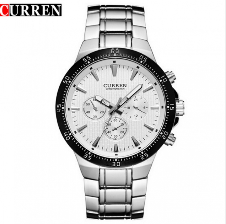 CURREN Men's Watches Business Top Brand  Military Watch Men Full Stainless Steel Watches Wrist Watch