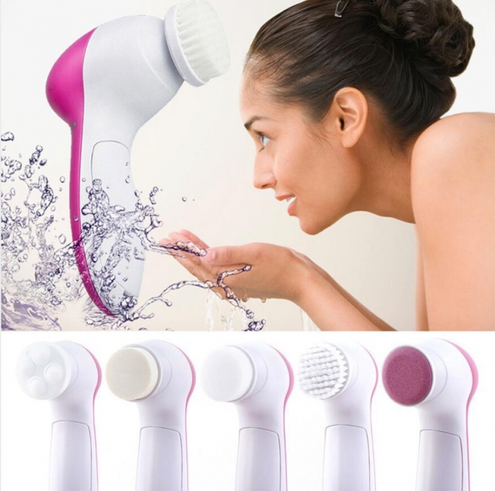 5 in 1 Electric Facial Cleanser Face Cleaning Machine Skin Cleaner Body Cleansing Beauty Brush