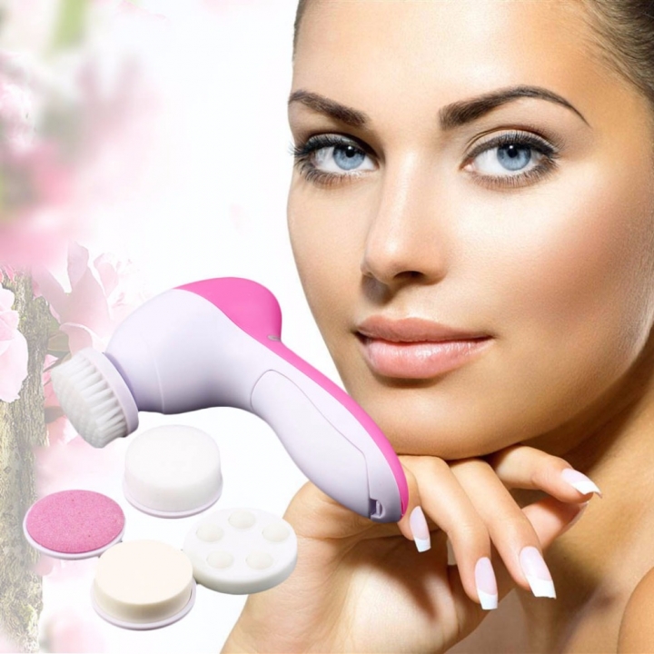 5 in 1 Electric Facial Cleanser Face Cleaning Machine Skin Cleaner Body Cleansing Beauty Brush