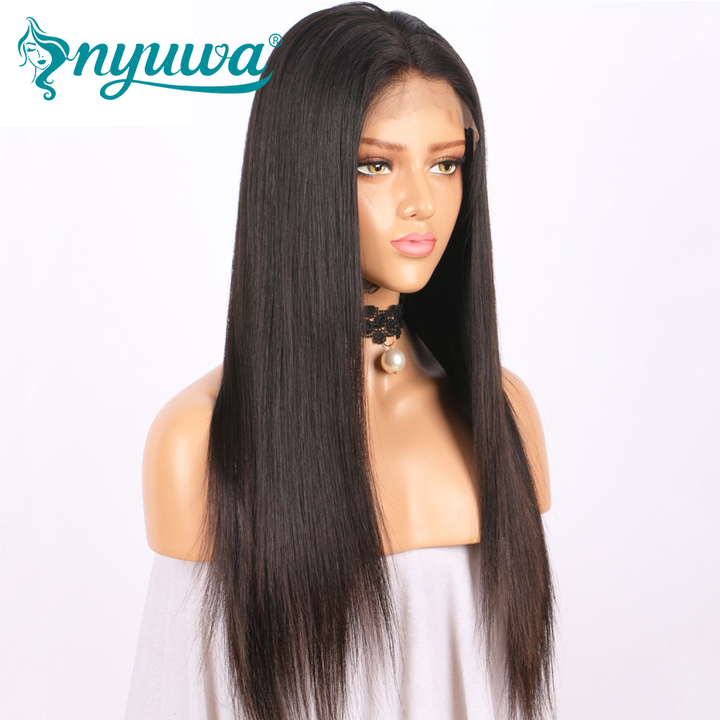 M&amp;J 100% Straight Lace Front Human Hair Wigs Pre Plucked Baby Hair Glueless Lace Front Wigs Bob Wig