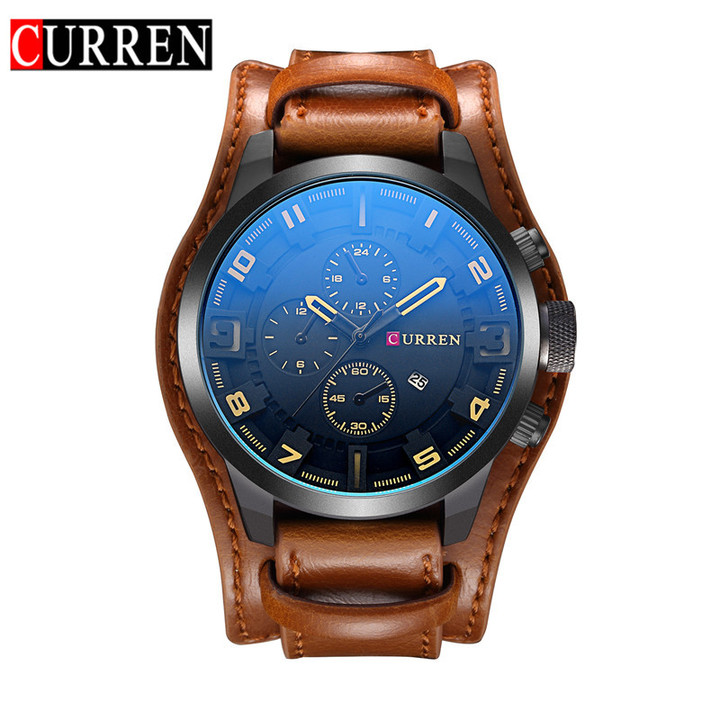 CURREN Watch Men Military Quartz Watches Men&apos;s Watches Top Brand Luxury Leather Sports Wristwatch