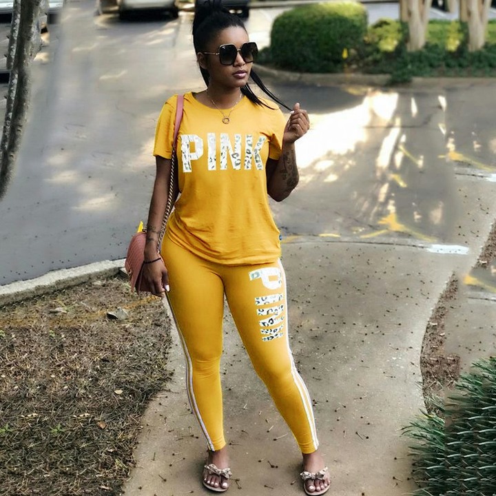 M&J 2PCS Summer Letter Print Tracksuits Women Spring Street Tops and Sweatpants Set Casual Outfits