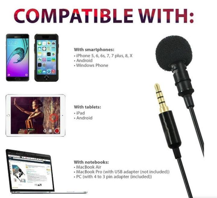 New Metal Microphone 3.5mm Jack Lavalier Tie Clip Microphone Mini Audio Mic For Speech Podcast Speaker Systems