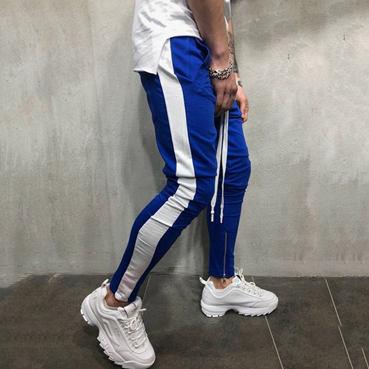 M&J New Men Hip Hop Sweatpants Fitness Joggers Male Side Stripe High Street Hip Trousers Harem Pants