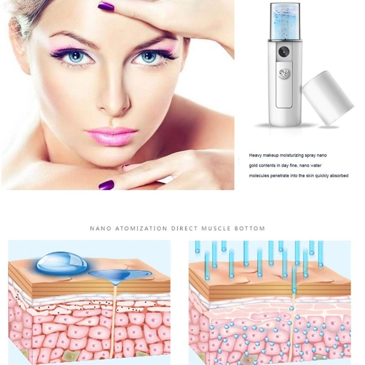 M&amp;J Portable Nano Mist Sprayer Facial Body Steamer Moisturizing Skin Care USB Face Spray Beauty Tool