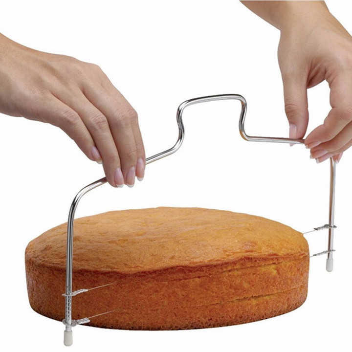 M&amp;J Double/Single Line Adjustable Stainless Steel Cake Cut Tools Cake Slicer  Decorating Mold Tool