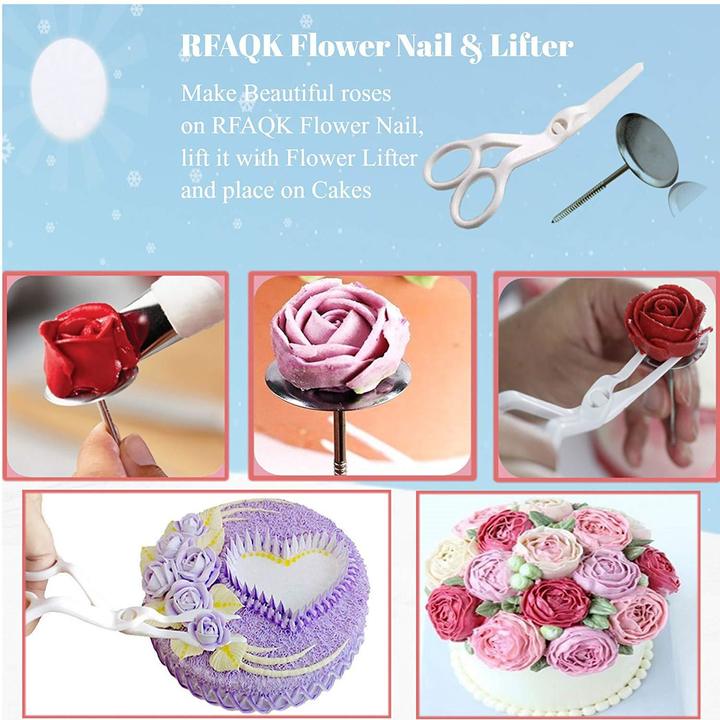 M&amp;J 73PCS Multifunction Cake Decorating Kit Cake Turntable Set Pastry Tube Fondant Tool Kitchen