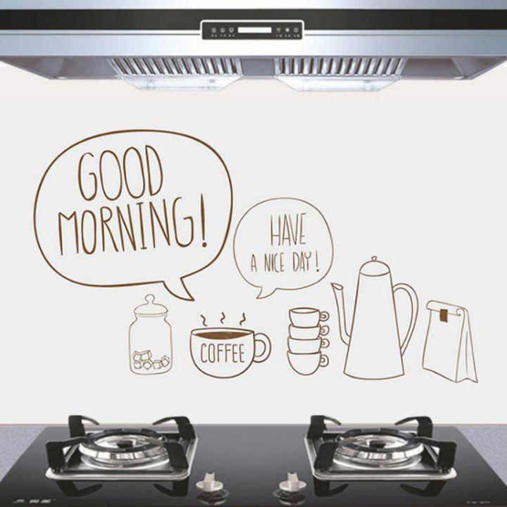 Oil Proof Wallpaper Paste Kitchen Accessories Foil Fumes Heat Resistant Wall Stickers Home Decor