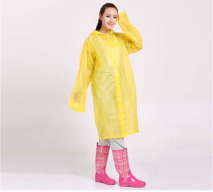 Fashion EVA  Raincoat Thickened Waterproof Rain Coat Clear Transparent Camping Waterproof Rainwear