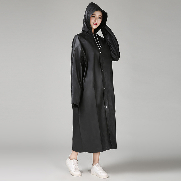 Fashion EVA  Raincoat Thickened Waterproof Rain Coat Clear Transparent Camping Waterproof Rainwear