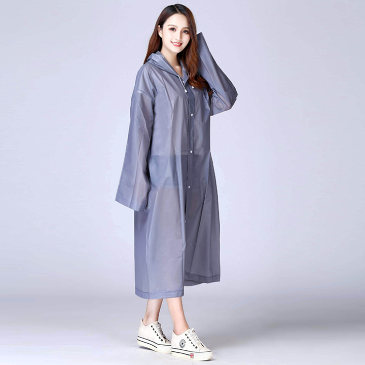 Fashion EVA  Raincoat Thickened Waterproof Rain Coat Clear Transparent Camping Waterproof Rainwear