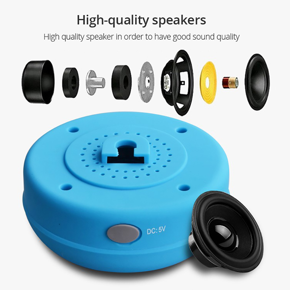 Waterproof Wireless Bluetooth Speaker Bathroom Mini Fashionable Musical Instruments With Suction Cup