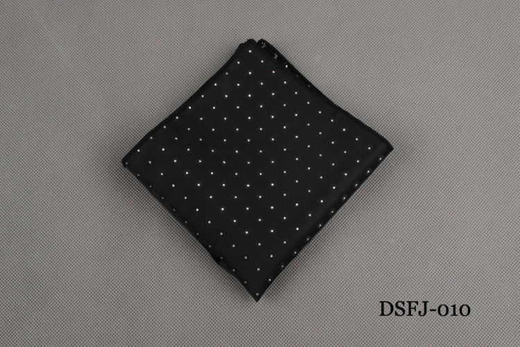 Luxury Men&apos;s Handkerchief Dot Striped Printed Hankies Polyester Business Pocket Square Chest Towel