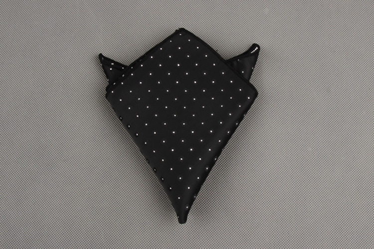 Luxury Men&apos;s Handkerchief Dot Striped Printed Hankies Polyester Business Pocket Square Chest Towel
