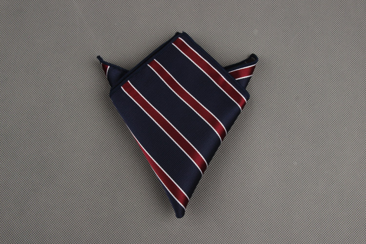 Luxury Men&apos;s Handkerchief Dot Striped Printed Hankies Polyester Business Pocket Square Chest Towel
