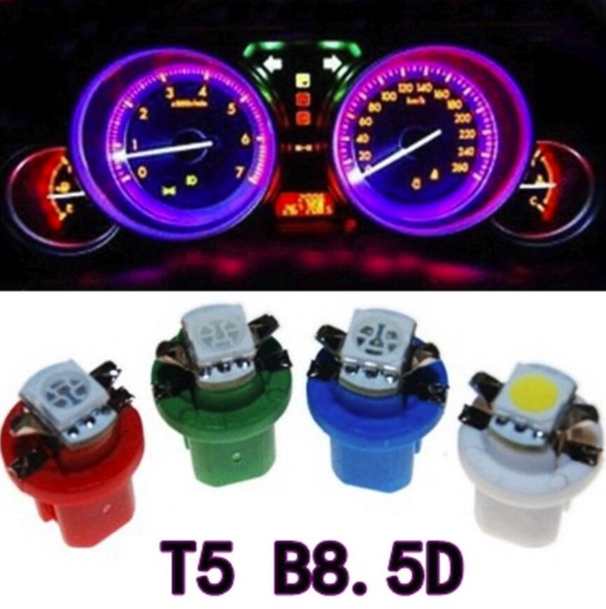 10PCS B8.5D Led 1 SMD T5 Lamp Car Gauge Speed Dash Bulb Dashboard Light Wedge Interior Lamp 10X